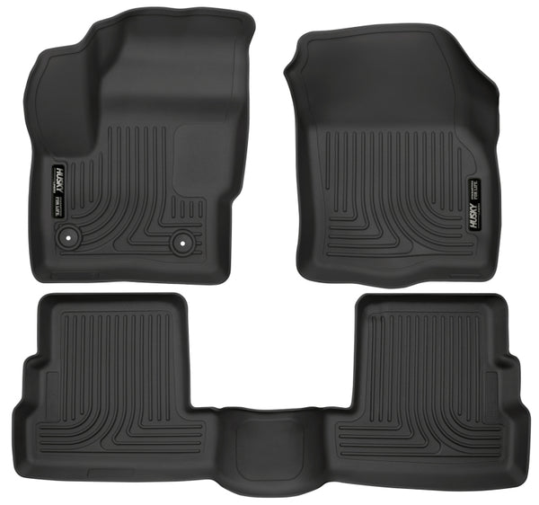 Husky Liners 2015 Lincoln MKC WeatherBeater Black Front & Second Seat Floor Liner - Bull Strap