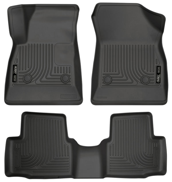 Husky Liners 2016-2017 Chevrolet Cruze WeatherBeater Combo Floor Liners - Black - Bull Strap