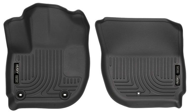Husky Liners 2016 Honda HR-V Weatherbeater Black Front Floor Liners - Bull Strap