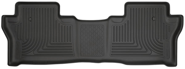 Husky Liners 2016 Honda Pilot WeatherBeater 2nd Row Black Floor Liners - Bull Strap