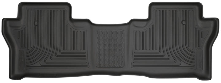 Husky Liners 2016 Honda Pilot WeatherBeater 2nd Row Black Floor Liners - Bull Strap