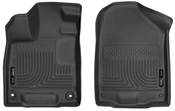 Husky Liners 2016 Honda Pilot WeatherBeater Front Black Floor Liners - Bull Strap