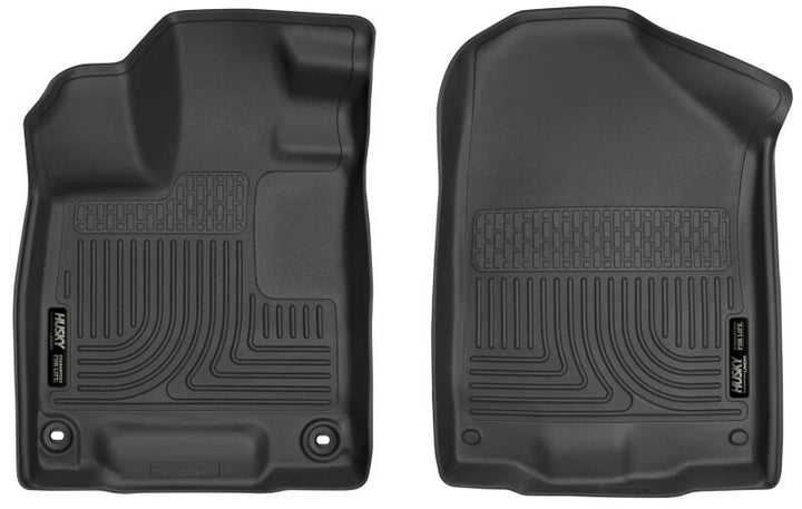 Husky Liners 2016 Honda Pilot WeatherBeater Front Black Floor Liners - Bull Strap