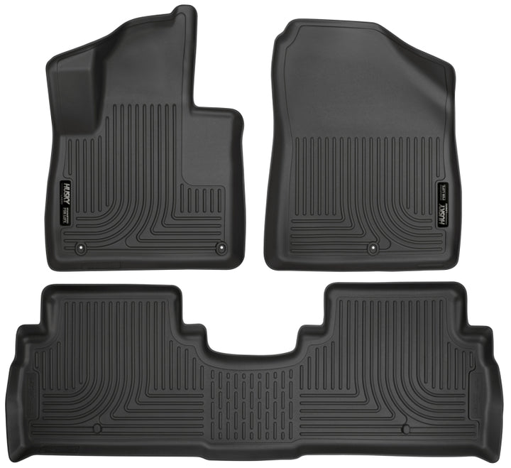 Husky Liners 2016 Kia Sorento WeatherBeater Combo Black Floor Liners - Bull Strap