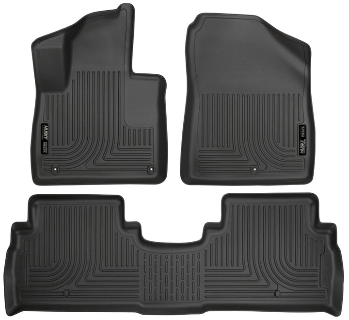Husky Liners 2016 Kia Sorento WeatherBeater Combo Black Floor Liners - Bull Strap