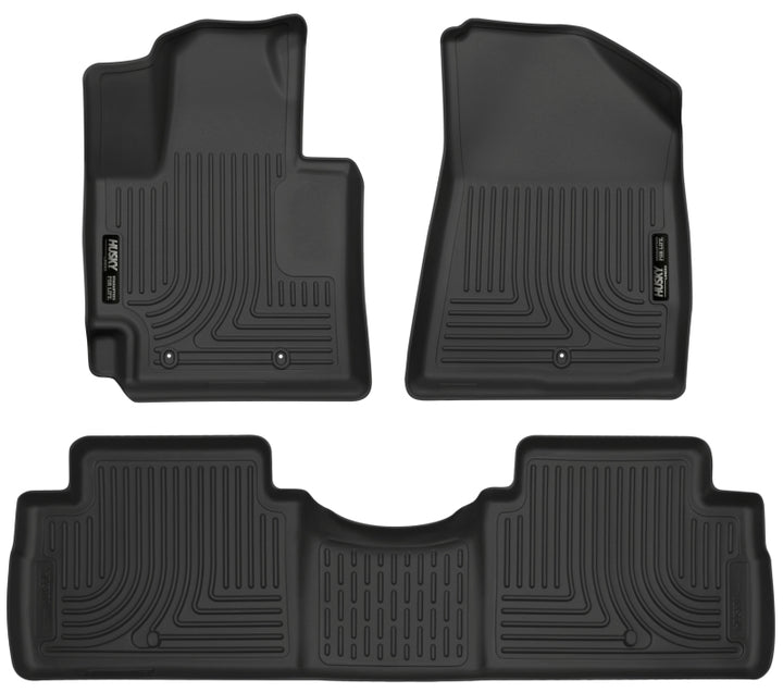 Husky Liners 2016 Kia Soul Weatherbeater Black Front & 2nd Seat Floor Liners (Footwell Coverage) - Bull Strap