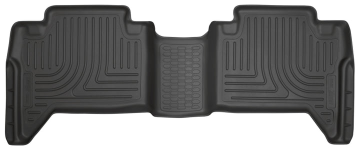Husky Liners 2016 Toyota Tacoma Crew Cab WeatherBeater 2nd Row Black Floor Liners - Bull Strap