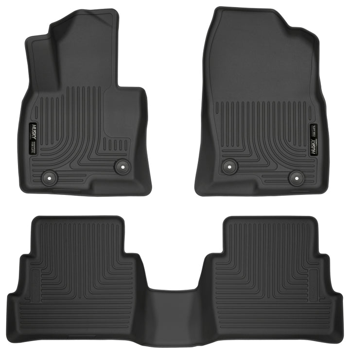 Husky Liners 2017 Mazda CX-5 Weatherbeater Black Front & 2nd Seat Floor Liners - Bull Strap