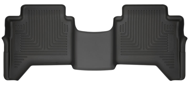 Husky Liners 2019 Ford Ranger SuperCrew WeatherBeater 2nd Row Black Floor Liners - Bull Strap