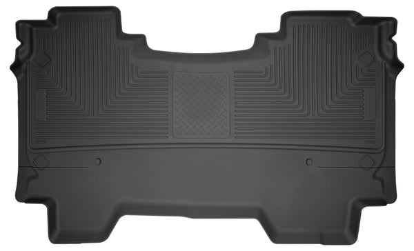 Husky Liners 2019 Ram 1500 CC WeatherBeater 2nd Seat Floor Liners Black (W/O Factory Storage Box) - Bull Strap