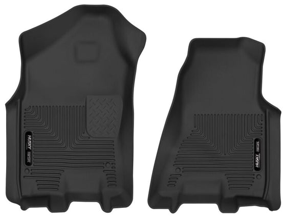 Husky Liners 2019 Ram 1500 Crew Cab WeatherBeater Black Front Row Floor Liners - Bull Strap