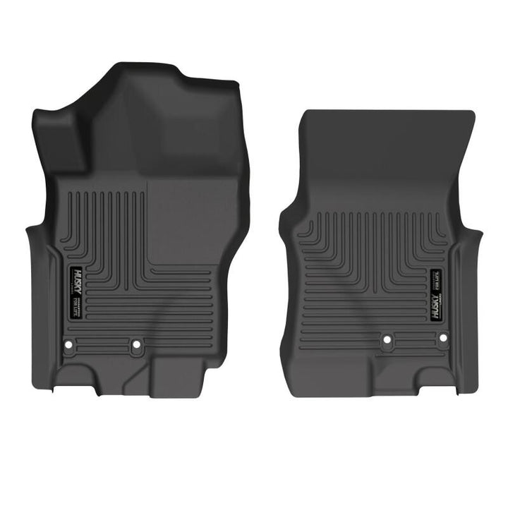 Husky Liners  2022 Nissan Frontier King Cab Ext. Cab/CC  WeatherBeater Black Front Floor Liners - Bull Strap