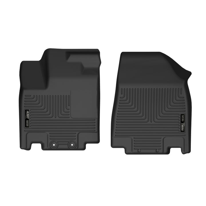 Husky Liners 2022 Nissan Pathfinder / Infiniti QX60 Front Floor Liners - Black - Bull Strap