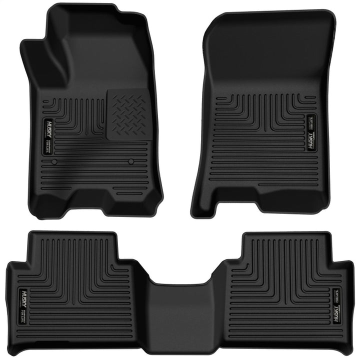 Husky Liners 2023 Chevrolet Colorado/GMC Canyon CC X-Act Contour Front & 2nd Seat Floor Liners - Bull Strap