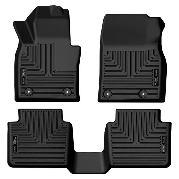 Husky Liners 2023 Mazda CX-50 Weatherbeater Front & 2nd Seat Floor Liners - Black - Bull Strap
