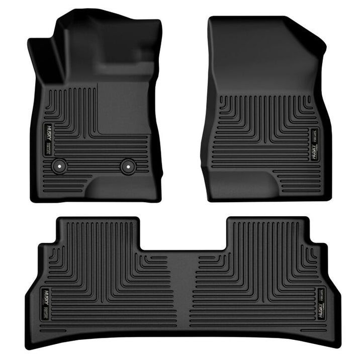 Husky Liners 2024 Chevrolet Trax Weatherbeater Black Front & 2nd Seat Floor Liners - Bull Strap