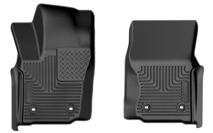 Husky Liners 2024 Toyota Tacoma Crew Cab w/Automatic Trans. X-act Contour Front Floor Liner - Black - Bull Strap
