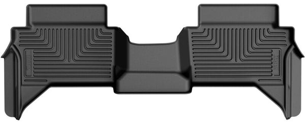 Husky Liners 2024 Toyota Tacoma Double Cab WeatherBeater 2nd Row Black Floor Liners - Bull Strap