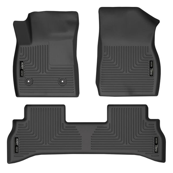 Husky Liners 21-22 Buick Encore GX (RWD) WeatherBeater Front & 2nd Seat Floor Liners - Black - Bull Strap