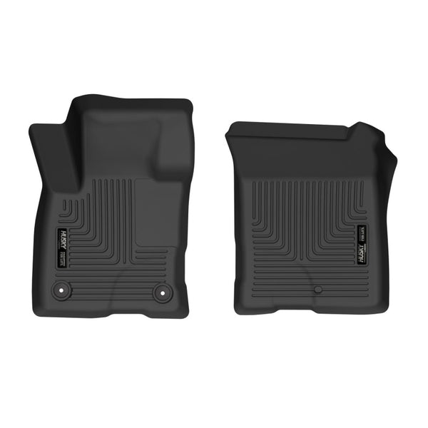Husky Liners 21-22 Ford Bronco Sport X-act Contour Front & 2nd Seat Floor Liners (Black) - Bull Strap