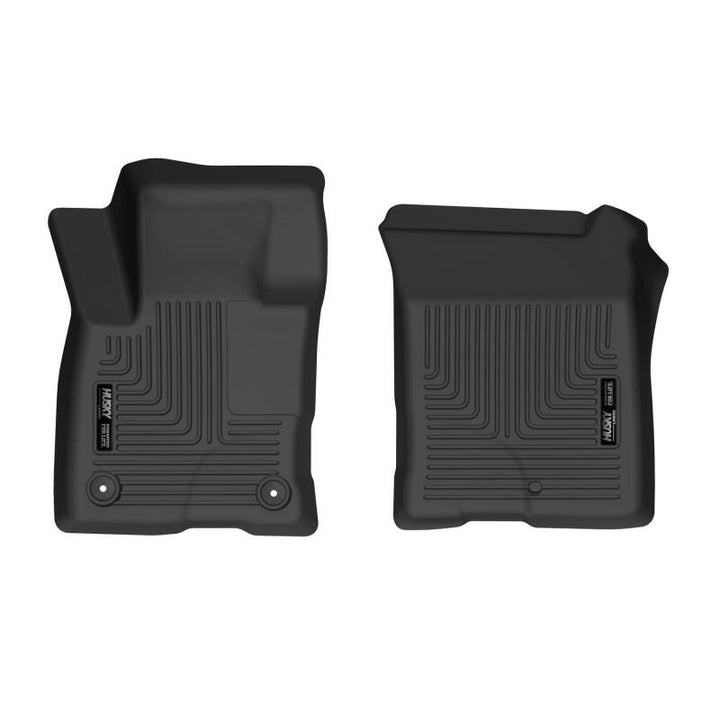 Husky Liners 21-22 Ford Bronco Sport X-act Contour Front & 2nd Seat Floor Liners (Black) - Bull Strap