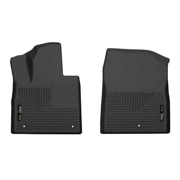 Husky Liners 21-22 Hyundai Santa Fe X-Act Contour Front Floor Liners - Black - Bull Strap