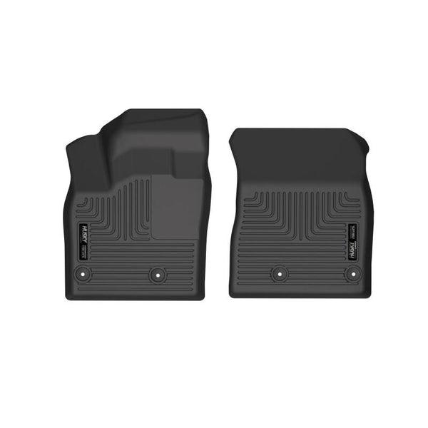 Husky Liners 21-22 Nissan Rogue X-Act Contour Front Floor Liners - Black - Bull Strap