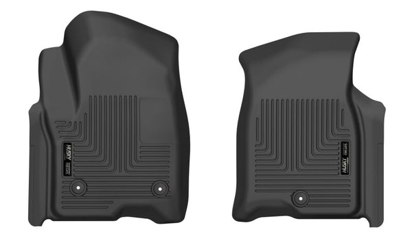 Husky Liners 21-23 Chevy Tahoe / 21-23 Cadillac Escalade X-Act Contour Black Front Seat Floor Liners - Bull Strap
