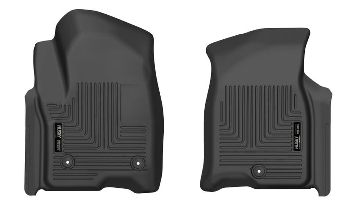 Husky Liners 21-23 Chevy Tahoe / 21-23 Cadillac Escalade X-Act Contour Black Front Seat Floor Liners - Bull Strap