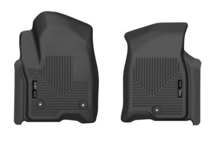 Husky Liners 21-23 Chevy Tahoe / 21-23 Cadillac Escalade X-Act Contour Black Front Seat Floor Liners - Bull Strap