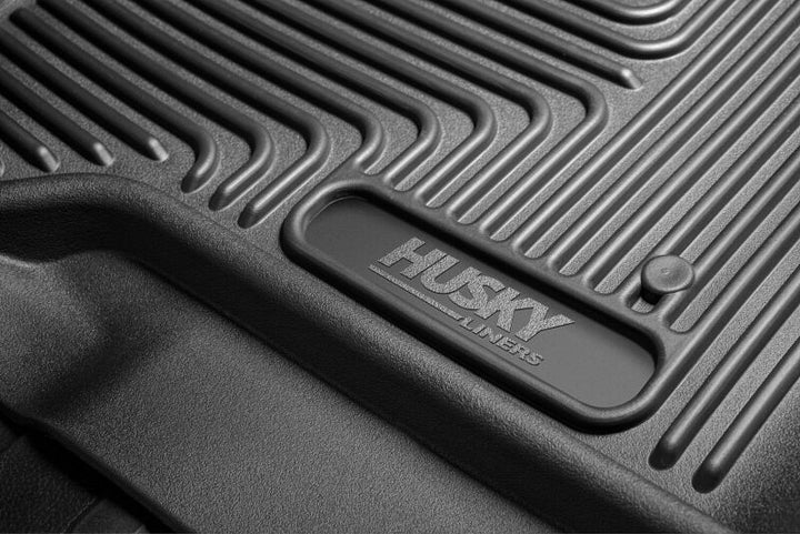 Husky Liners 21-23 Ford F-150 CC SC X-Act Contour Front & Second Row Seat Floor Liners - Black - Bull Strap