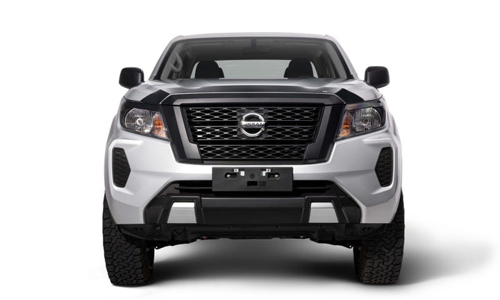 Husky Liners 22-24 Nissan Frontier Aeroskin Hood Protector - Smoke - Bull Strap