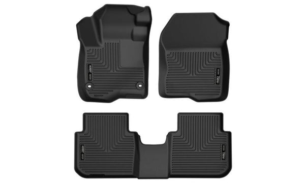 Husky Liners 23-24 Honda CRV Weatherbeater Black Front & 2nd Seat Floor Liners - Bull Strap