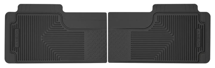 Husky Liners 80-12 Ford F-150/00-05 Ford Excursion Heavy Duty Black 2nd Row Floor Mats - Bull Strap