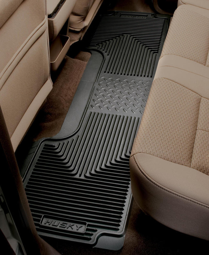 Husky Liners 80-12 Ford F-150/00-05 Ford Excursion Heavy Duty Black 2nd Row Floor Mats - Bull Strap