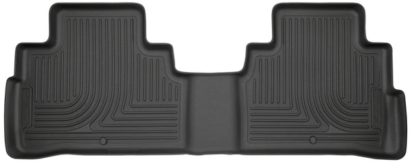 Husky Liners 88-00 GM Full Size Truck 3DR/Ext. Cab Classic Style 2nd Row Black Floor Liners - Bull Strap