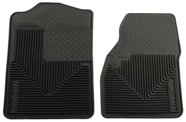 Husky Liners 94-01 Dodge Ram 1500/2500/3500/80-96 Ford Bronco Heavy Duty Black Front Floor Mats - Bull Strap