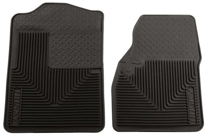 Husky Liners 94-01 Dodge Ram 1500/2500/3500/80-96 Ford Bronco Heavy Duty Black Front Floor Mats - Bull Strap