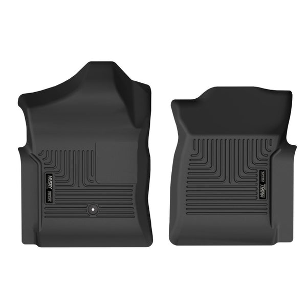 Husky Liners 99-06 Chevrolet Silverado 1500 X-act Contour Front Floor Liners (Black) - Bull Strap