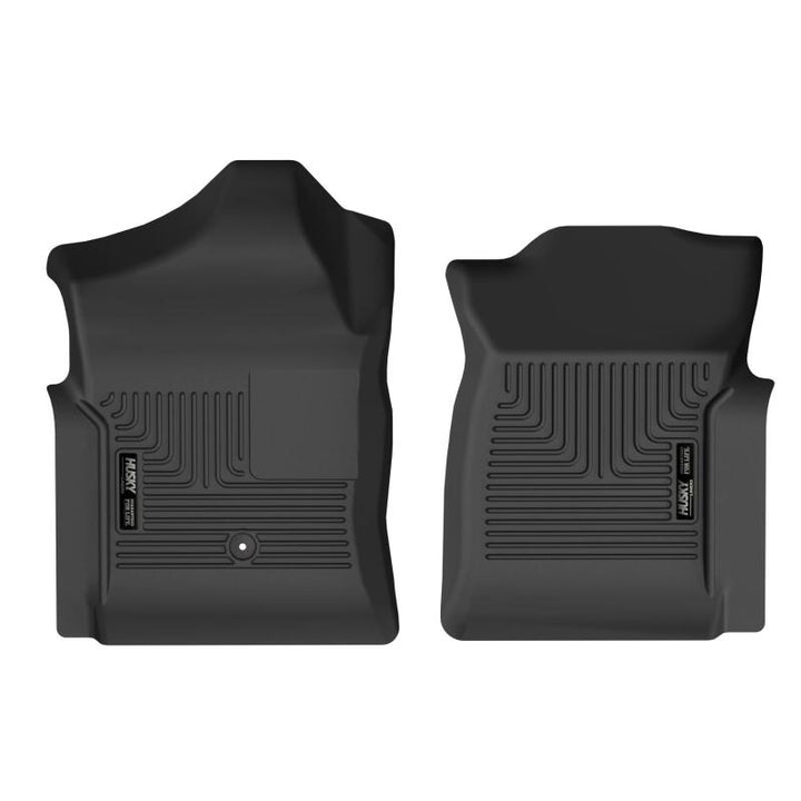 Husky Liners 99-06 Chevrolet Silverado 1500 X-act Contour Front Floor Liners (Black) - Bull Strap
