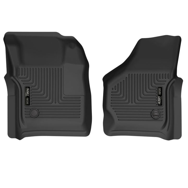 Husky Liners 99-07 Ford F-250 Super Duty Crew Cab X-act Contour Front Floor Liners (Black) - Bull Strap