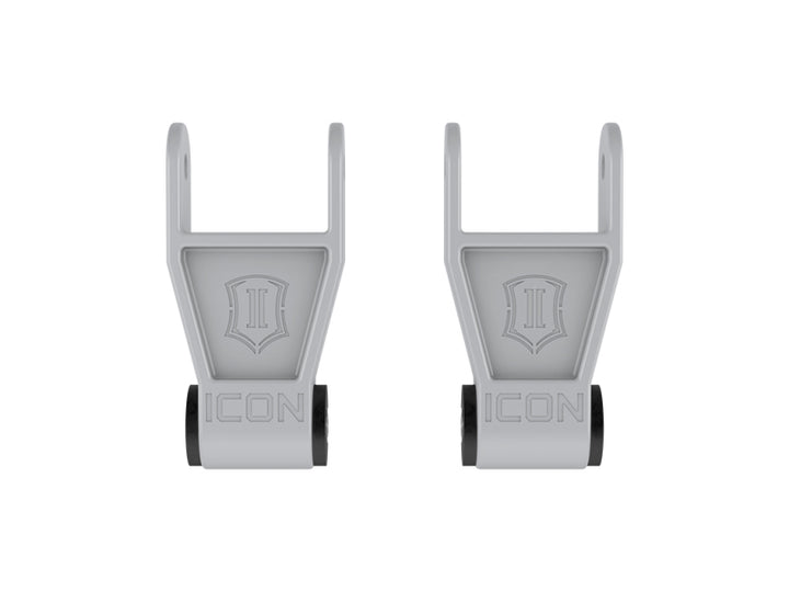 ICON 10-23 Ford F-Series Billet 1in Lowering Shackle Kit - Bull Strap