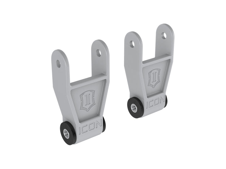 ICON 10-23 Ford F-Series Billet 1in Lowering Shackle Kit - Bull Strap