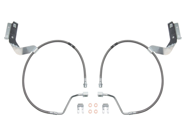 ICON 2017+ Ford F-250/F-350 Front 2.5in Extended SS Brake Line Kit - Bull Strap