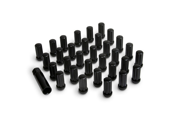 ICON Alloys Lug Nut Kit Black - 14x1.5 - 32 Lug Nuts w/ Key - Bull Strap