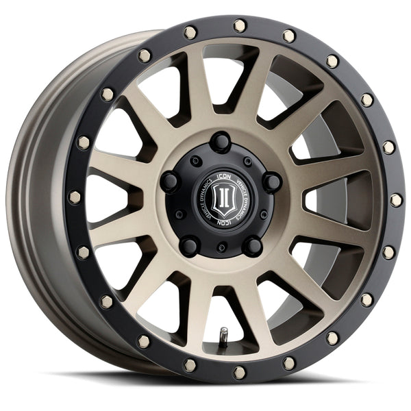 ICON Compression 17x8.5 5x150 25mm Offset 5.75in BS 110.1mm Bore Bronze Wheel - Bull Strap