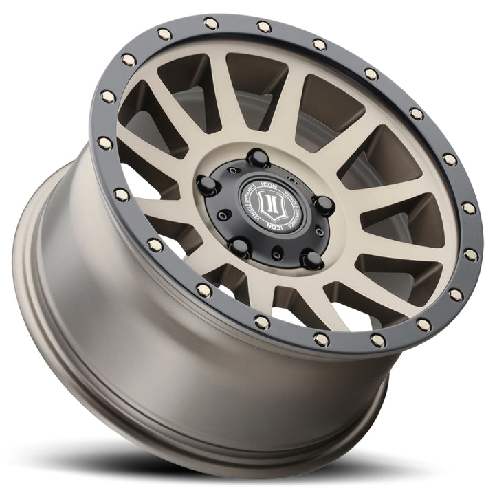 ICON Compression 17x8.5 5x150 25mm Offset 5.75in BS 110.1mm Bore Bronze Wheel - Bull Strap