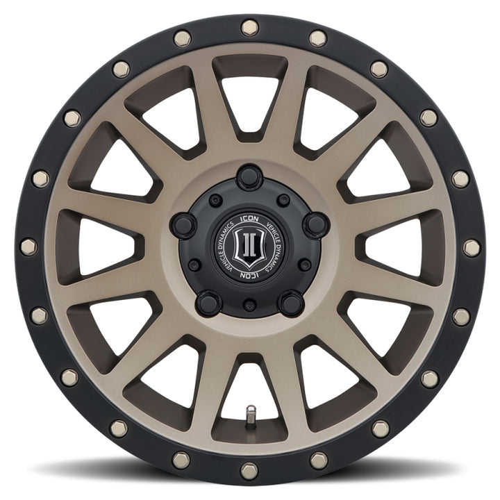 ICON Compression 17x8.5 5x150 25mm Offset 5.75in BS 110.1mm Bore Bronze Wheel - Bull Strap
