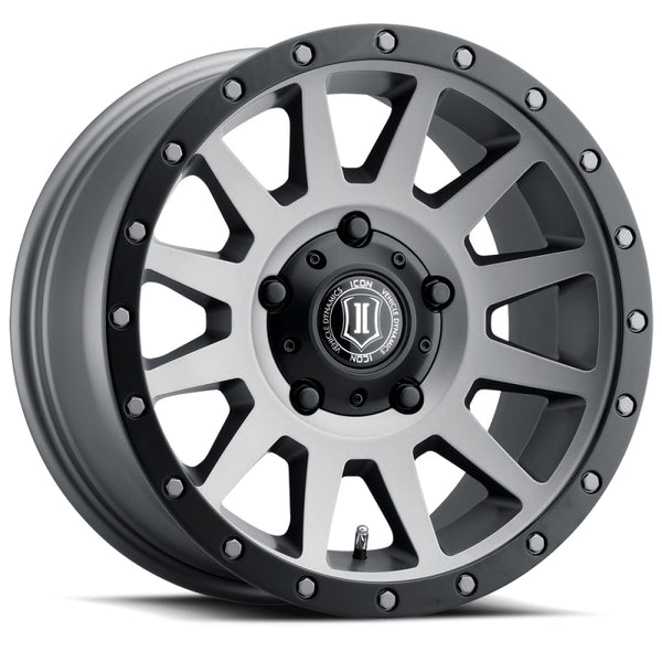ICON Compression 17x8.5 5x150 25mm Offset 5.75in BS 110.1mm Bore Titanium Wheel - Bull Strap
