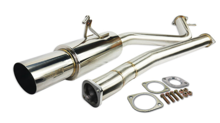ISR Performance GT Single Exhaust - Infiniti G37 Coupe RWD - Bull Strap